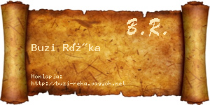 Buzi Réka névjegykártya