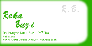 reka buzi business card